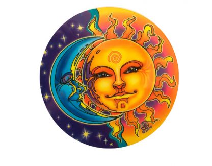 Mond-Sonne-Auto-Fenster-Hippie-Aufkleber